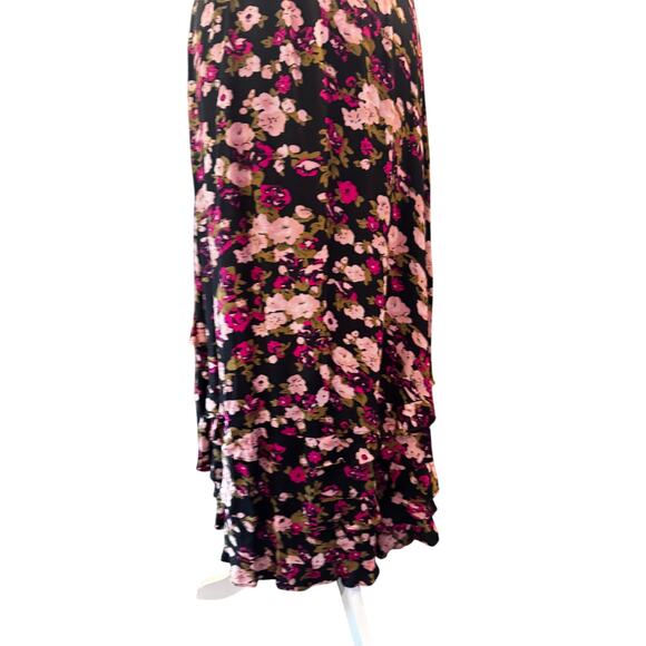PLENTY BY TRACY REESE Gaia Ruffle Dress in Dark Floral Medium Petite - Picture 4 of 8